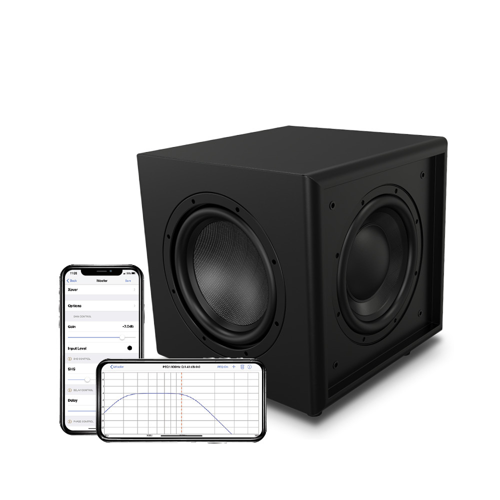 OSD Black Trevoce10 Triple 10" Powered Subwoofer 500W, DSP App Control, Faux Leather